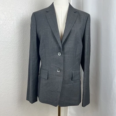 Brooks Brothers Blazer Womens 10 Gray Stellita Fit Wool Office Chic Minimalist - Image 1 of 4