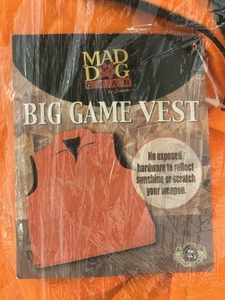 Big Game Hunting Vest Mad Dog Gear By Stearns Mens Size XXL Fleece Orange NWT - Picture 1 of 10
