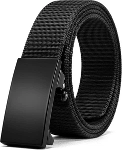 CHAOREN Nylon Ratchet Belts for 32" to 38" Waist Adjustable, Black - Picture 1 of 6