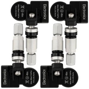 4 Sensori Pressione Pneumatici TPMS Valvola Metallo Argento per Ferrari F430 01. - Picture 1 of 12