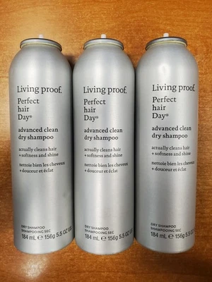Champú en seco 3Pk Living Proof Perfect Hair Day Advanced Clean 5,5 OZ DAMG TOPS E6C Foto 1 de 4