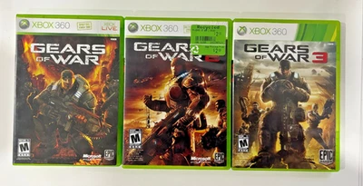 Xbox 360 Gears of War 1, 2, & 3 Lot Complete CIB - Image 1 of 4