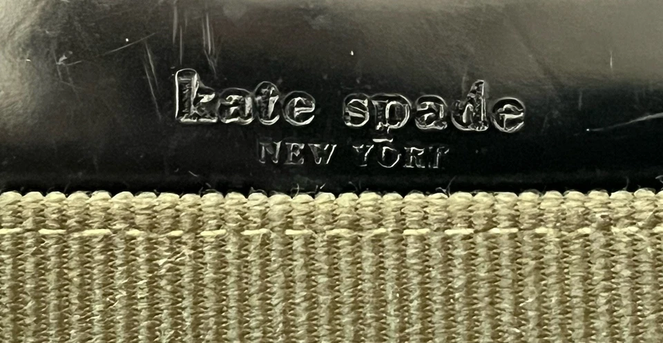 Bolso Cartera Kate Spade New York Vintage Pana Verde y Charol Negro Foto 1 de 4