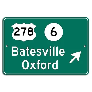 Batesville Oxford Highway Sign: Interstate 278  12"x18" - Picture 1 of 1