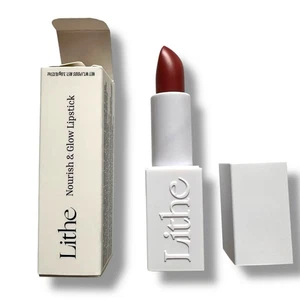 Lithe Nourish and Glow Lipstick Peony Full Size 3g Neutral Pink Hydrating Satin - Picture 1 of 3