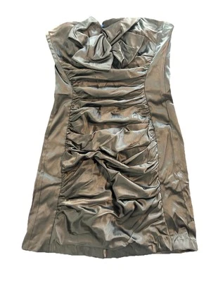 Mini Vestido De Colección Gunne Sax Jessica McClintock 5 Negro Satén Sin Tirantes Fiesta Años 80 Foto 1 de 4