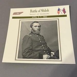 Vintage Civil War Card 1995 Atlas Military Battles Campaigns Shiloh Night Horror - Picture 1 of 6
