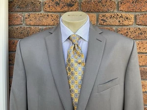 CALVIN KLEIN Mens Fine Wool Suit # Sz: 44S - Foto 1 di 24