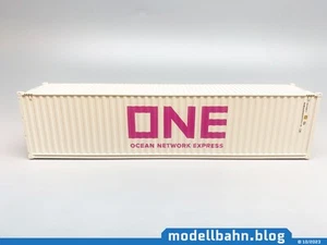 Grauer 40ft Container "ONE" in 1:87 (H0) - Bild 1 von 5