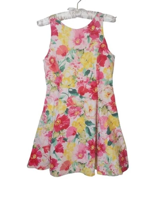 Polo Ralph Lauren Girls Floral Fit & Flare Dress Size 16 Twirl Party Church - Image 1 of 4