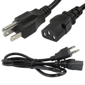 6ft 3-Prong USA Plug Standard AC Power Cable Desktop Monitor Computer Cord Cable - Picture 1 of 7