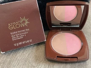 Rare! AVON Summer GLOW Blush Bronzer Highlighter Duo BERRY GLOW Compact Blusher - Picture 1 of 4