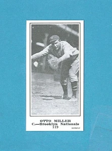 1915 M101-5 The Sporting News ristampa #119 Otto Miller (Brooklyn Nationals) - Foto 1 di 1