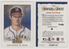 2002 Donruss Diamond Kings Sample Gold Eddie Mathews #136 HOF