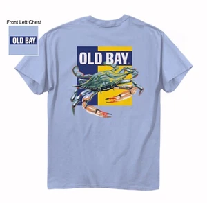 Old Bay Logo Crab Short Sleeve T-Shirt - NEW Fast Free Ship - Picture 1 of 8