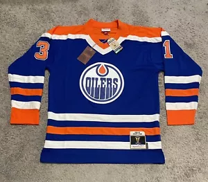 Jersey Edmonton Oilers Grant Fuhr azul para hombre grande Mitchell & Ness nuevo con etiquetas $200 - Imagen 1 de 11