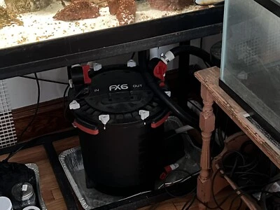 125 ГАЛЛОНОВ АКВАРИУМ, ПОДСТАВКА, ФИЛЬТР FX6, FINNEX 24/7 СВЕТ, КАМНИ, ГРАВИЙ - Изображение 1 из 2