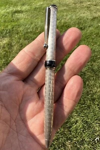 Vtg Solid Sterling Silver 925 Ballpoint Pen Aurora Parker Sheaffer - Picture 1 of 10