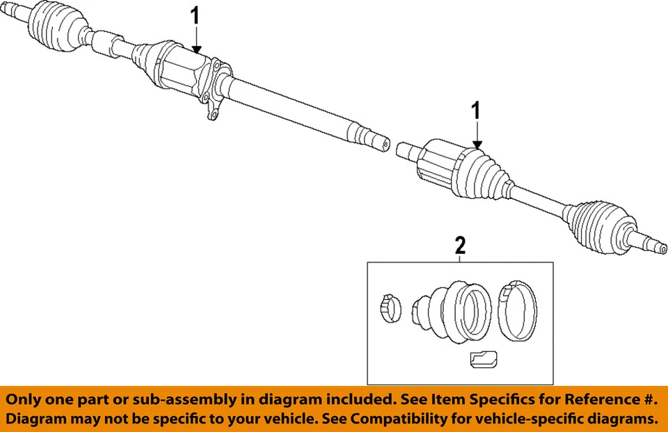 CHRYSLER OEM 15-17 200 Front Drive-CV Shaft Axle Assy 52123729AB - Imagem 1 de 1