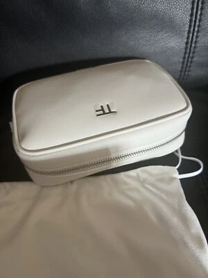 Bolsa de maquillaje cosmético mediana de cuero Tom Ford BLANCA bolsa antipolvo NUEVA 7x5x2 Foto 1 de 4
