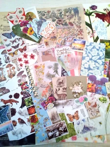 Junk Journal Supplies, 121 pc. Nature ephemera, etc - Picture 1 of 11