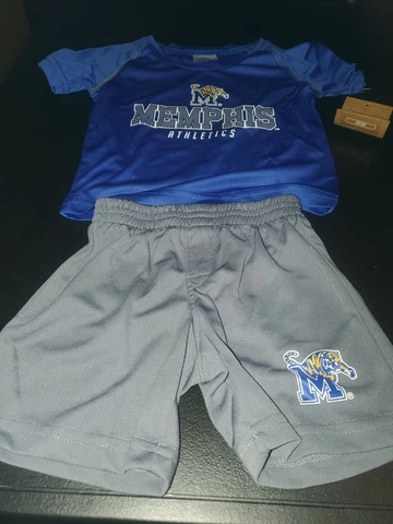 Rivalry Threads '91 Memphis Tigers Toddlers 12M Shirt & Shorts Set [New w/ Tags] Cover