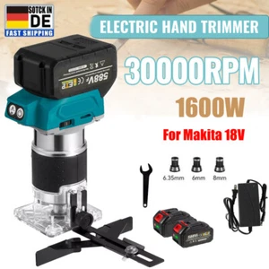 Do akumulatora Makita 18V Elektryczna frezarka górnowrzecionowa Frezarka jednoręczna Trymer Drewno Ręczna frezarka DE - Zdjęcie 1 z 16