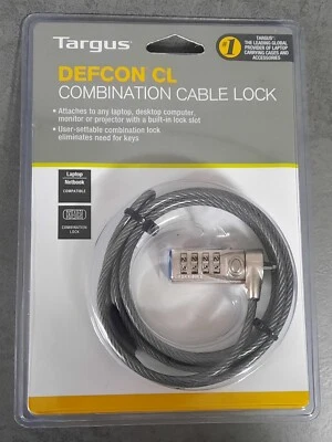 TARGUS Defcon CL Combination Kabelschloss / Laptopschloss 2 Meter - Bild 1 von 2
