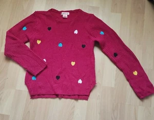 Pink Angel Girls Pink Heart Tunic Sweater Size L (14) - Picture 1 of 7