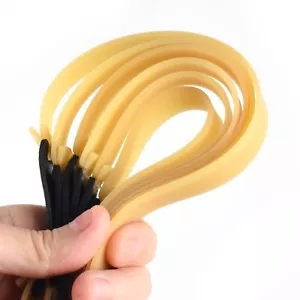 10 Packs Thickened 2.0mm Flat Rubber Slingshots Can Be Replaced with Elastic ... - Picture 1 of 6