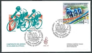 2013 ITALIA FDC VENETIA 1761 MONDIALI DI CICLISMO NO TIMBRO ARRIVO - CG - Imagen 1 de 1