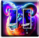 Colorful Ram Aries Zodiac Sign Light Switch Outlet Wall Plates Wild Nature Decor