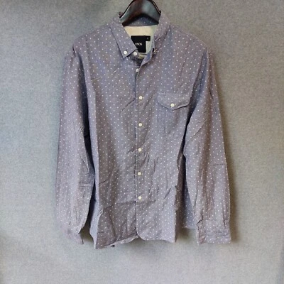 Asos mens button down shirt size XL reg fit blue long sleeve collar cotton - Image 1 of 4