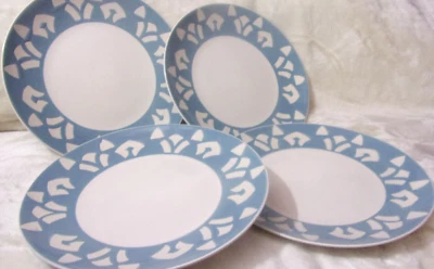 [LOTE DE 4] PLATOS DE CENA RACHAEL RAY H023- "PÉNDULO" PINTADOS A MANO 10,75" Foto 1 de 4