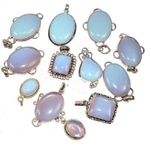 Milky Opalite Gemstone 925 Sterling Silver Plated Designer Handmade Pendant Lot~ - Picture 1 of 3