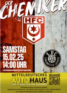 15.2.2025 Stadionzeitung Hallescher FC - 1.FC Lok Leipzig Programmheft HFC 24/25 - Bild 1 von 12
