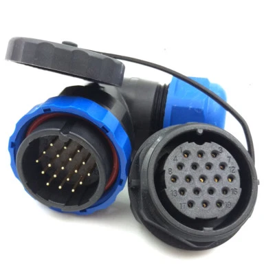 SD28 19pin Waterproof Connector,5A 250V Bulkhead Auto Connector Air Plug Socket - Image 1 of 4