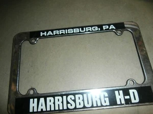Vintage Harley Davidson Motorcycle Plastic License Plate Frame Harrisburg PA - Picture 1 of 3