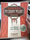 1914 Ragtime Sheet Music MY CROONY MELODY by Goodwin