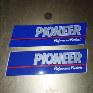x2 PIONEER BLUE Sticker Decal racing ORIGINAL  old stock - Picture 1 of 1