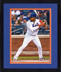 Framed Dominic Smith New York Mets Signed 16x20 Hitting Photo