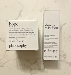Hope Multi-Tasking Moisturizer by Philosophy + Dose of wisdom eye cream - Picture 1 of 4