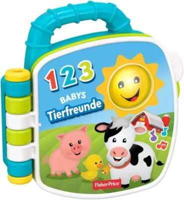 Fisher-Price GFP Tierfreunde Liederbuch mit Liedern und Geräuschen Babyspielzeug - Bild 1 von 4