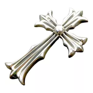 FATTO A MANO argento classico grande pesante argento sterling 925 croce gotico biker - Foto 1 di 4
