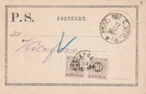 SCHWEDEN: Porto fällig, nach Veranlagskarte, #35x2, Kilafors 1884, rar. - Bild 1 von 2
