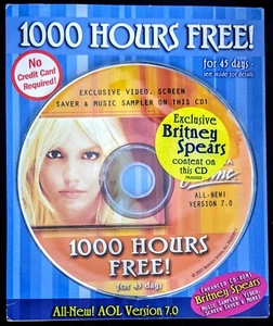BRITNEY SPEARS America Online Collectible / Install Disc, Vintage AOL CD V7.0! - Picture 1 of 2