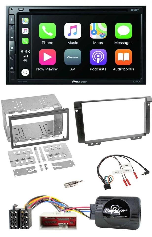 Pioneer DVD 2DIN Lenkrad DAB Bluetooth USB Autoradio für Land Rover Freelander 2 - Bild 1 von 4