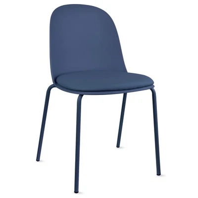 Stackable Dining Chair Molded Plastic Shell Seat Metal Legs Contemporary Chairs - Image 1 of 4