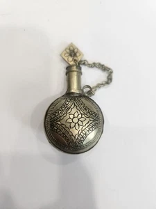 Vintage Perfume Bottle Pendant  Very Rare !   3.5 Inches All Metal - Picture 1 of 4