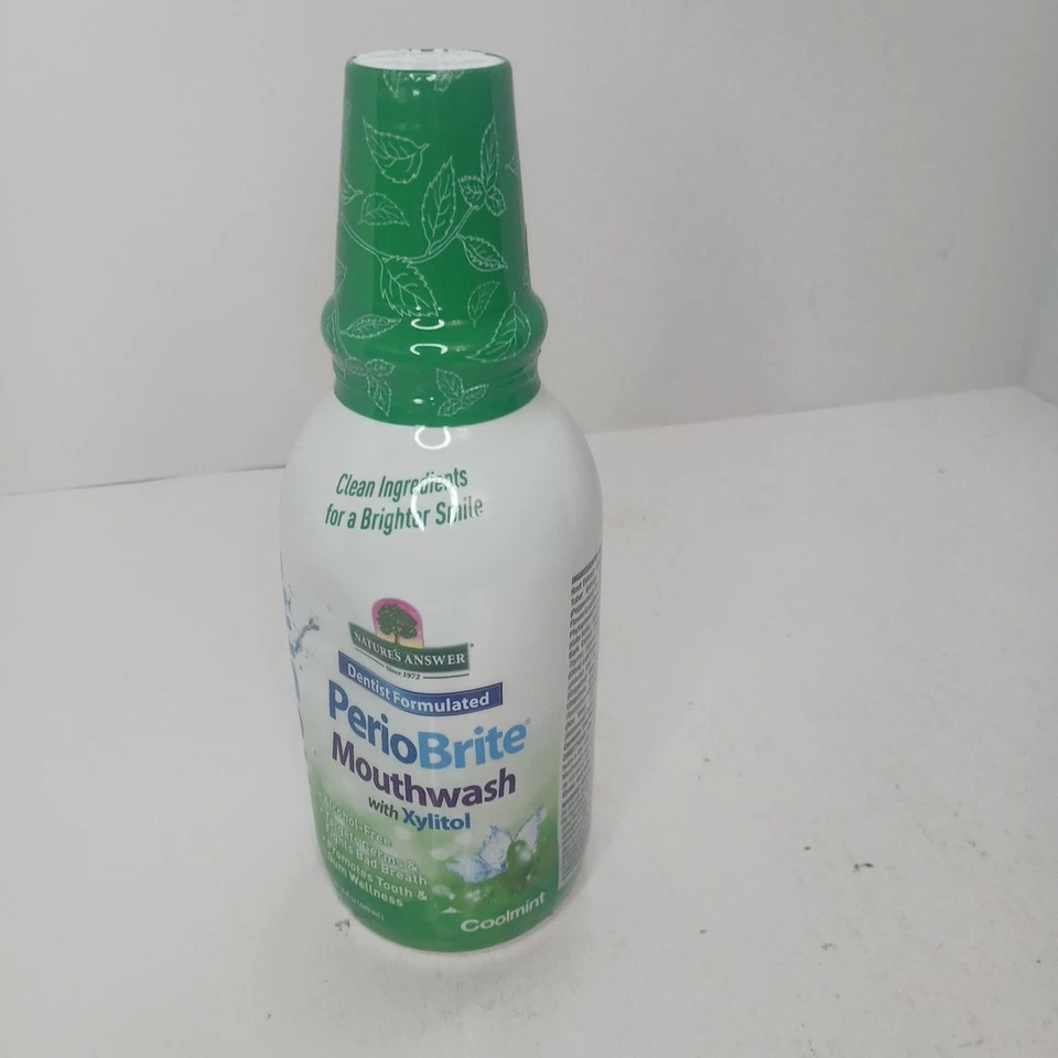 Nature's Answer PerioBrite Alcohol- Mouthwash Cool MINT 16 Ounce 2 Count